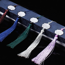 Fan Pendant White Jade Lotus Fan Pendant Upscale Gradient Stream Susciuzi Ancient Wind Han Suit Accessories Qipao Press Flap