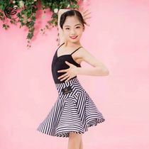 Girl with lotus leaves conjunction with princess light-faced Latin skirt dance dress for boys acting in split Latin skirt