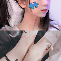 Plus red fork fork beautiful girl tattoo sticker Waterproof long-lasting Japanese soft girl cute department Sweet Halloween Sticker