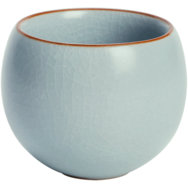 Jingdezhen tea cups to open the slice your up can keep ice crack glaze master cyan kunfu tea cup day small single glass ceramics