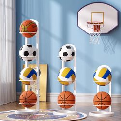 Family balls storage shelves Basketball football storage children's indoor sports equipment can be folded and placed