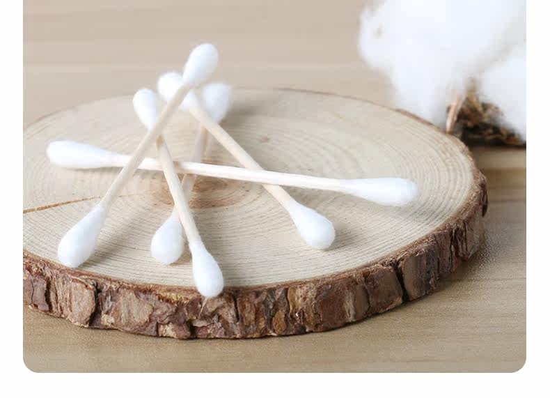 贝贝柔双头棉签500支化妆棉花棒纤维棉棉花棒一次性美容棉签