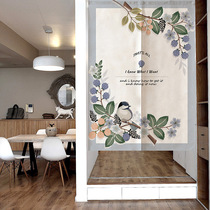 Flower and Bird Series American fabric door curtain toilet partition curtain bedroom curtain kitchen curtain home windshield curtain