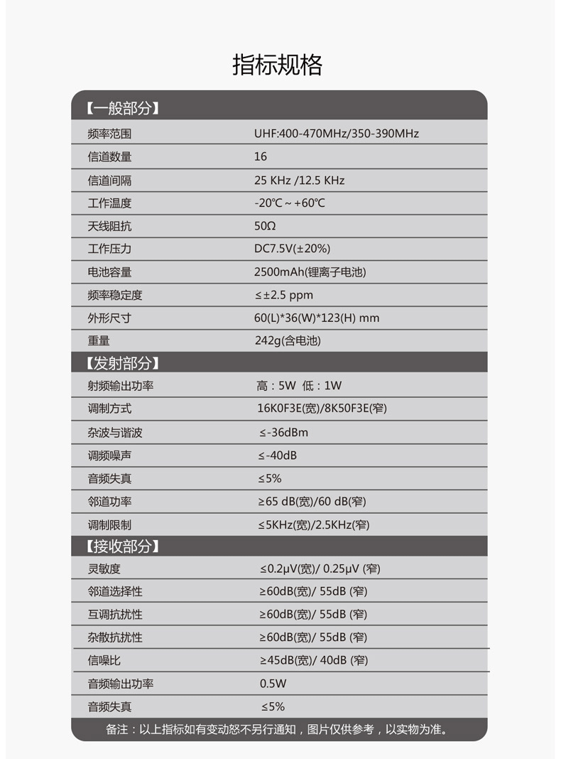 北峰对讲机bf-5110民用山区安保工地户外自驾游大功率手持式手台_不