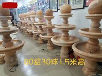 Beige landscape Huian faucet ball villa bowl fountain spit water fountain hotel lucky stone fountain