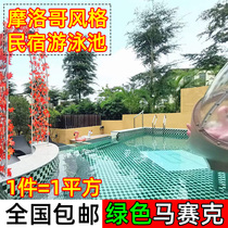 Shangme Moroccan style B & B Swimming Pool Ceramic Mosaic tiles Indoor Spa Bubble Pool Villa Outdoor