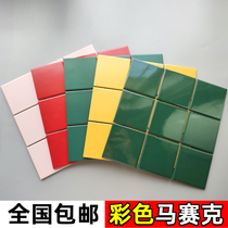 Nordic ins net red restaurant kitchen bathroom Ceramic mosaic tile Bathroom Dark green color solid color brick