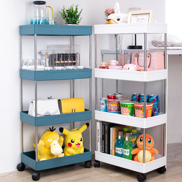 Dormitory trolley clamp storage multi-storey floor kitchen bedroom cosmetic bedside desk snack stand Dormitory trolley clamp storage multi-storey floor kitchen bedroom cosmetic bedside desk snack stand
