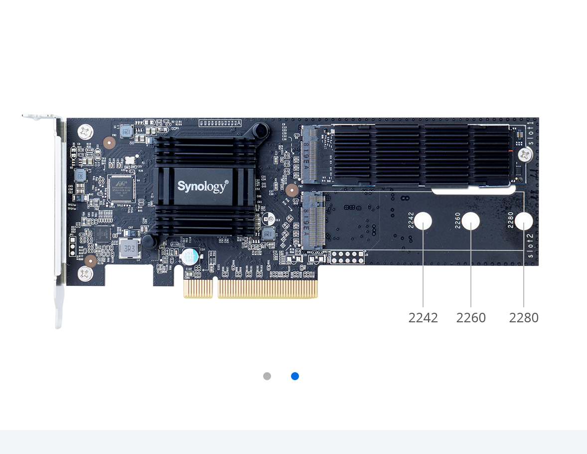 upgrade the m2d18 / 1618 + 1819 + m2d17 ssd acceleration card of synology group light m2d18 m.2 ssd adapter