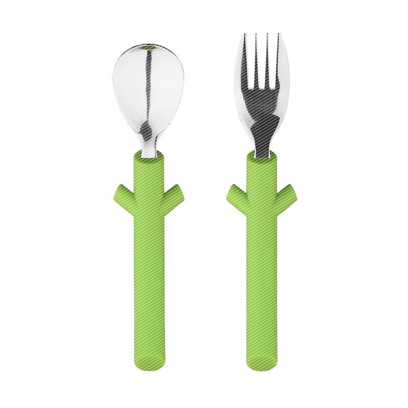 wingfull 卡通儿童餐具套装不锈钢勺子叉子 宝宝婴幼儿便携训练_不