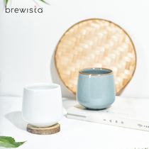 Brewista Jingdezhen Ceramic gold Silk Ice Crackling Green Porcelain Handmade Coffee Cup Single Pincup Courtesy box 226ml