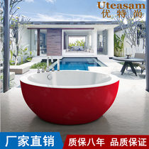 Jacuzzi Acrylic round freestanding hotel double surf bath 1 2 1 35 1 5-meter tub