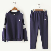 Middle and old age womens clothing plus fattening up code autumn clothing mom suit foreign air middle-aged sports loose fat mom two sets