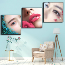 Beauty salon background wall painting health hall sticker painting eyebrow eye and lip combination wall decoration painting nail art eyelash publicity painting
