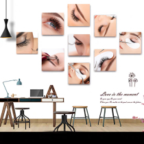 Beautiful eyelashes embroidery wall hanging paintings beauty salon decoration thrush eye and lip stickers personality work diagram advertising poster