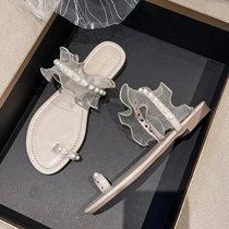 Net red flat slippers womens summer wear fashion ins tide 2021 New Summer small fragrant wind fairy slippers