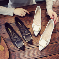 Single shoes women Spring and Autumn flat shoes 2021 new autumn shoes black soft bottom shallow mouth Joker women