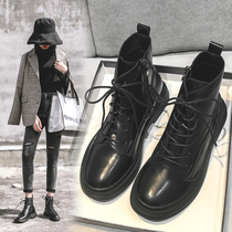 Winter Martin Boots England Black 2022 New Fall and Winter Locomotive Shoes thin boots