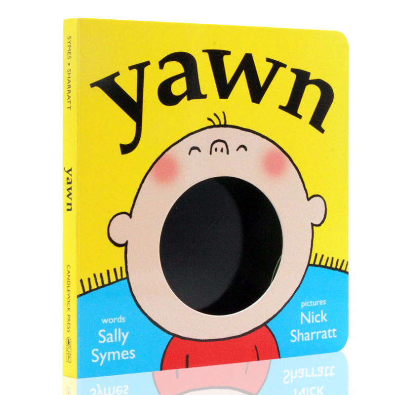 英文原版绘本yawn打哈欠 启蒙趣味洞洞纸板书 儿童早教益智英语读物