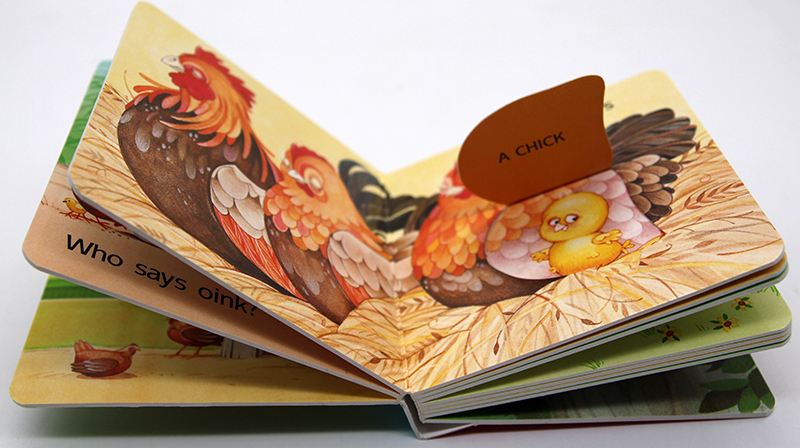 进口英文原版open the barn door, find a cow 翻翻书 a chunky flap