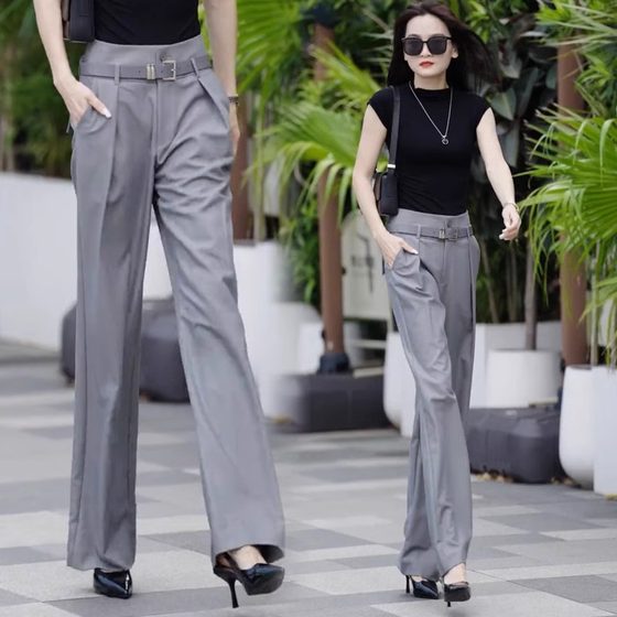 High-end suit wide-leg pants for women 2025 spring and summer new high-waisted slim casual loose straight pants draped trousers
High-end suit wide-leg pants for women 2025 spring and summer new high-waisted slim casual loose straight pants draped trousers
