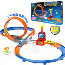 Sicheng sising8-character rail car manual pressing to accelerate 360 degrees to spin 3-year-old puzzle 6 creative assembly toy