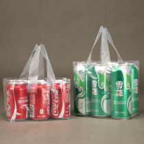 Plastic transparent portable beer bag bottled hand bag beer packaging bag beer bag packaging bag