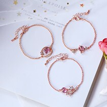 Best friend 3-person keepsake three-person jewelry bracelet Female niche design Dream star ball spar sister star powder