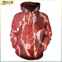 Loose sweater pork D digital Pullover Hooded Sweater new s