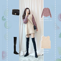 2021 New cold style womens high sense fairy pattern wear two-piece sweater ins female forest autumn and winter