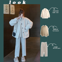 2021 new autumn Hong Kong style casual fashion Foreign Air Age age retro chic temperament Imperial sister two-piece female