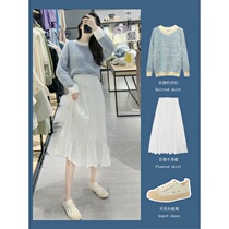 2021 new fashion foreign style small man with high small fragrance wind Net red tremble sound two-piece set early autumn