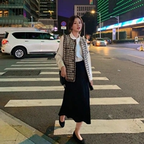 2021 New first fall Leisure fashion Aging Foreign Air Little Fragrant Wind Temperament Van Dress Two Suits women