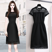 Premium sense 2021 new dress female summer little man light mature fashion classic Hepburn small black dress lace thin