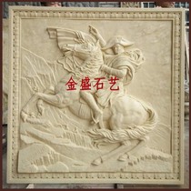 Sandstone European-style relief Napoleon sandstone background wall painting entrance hotel villa club home decoration decoration