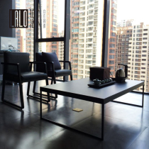Lallo minimalist coffee table modern minimalist tea table living room Nordic home black tea table creative steel coffee table