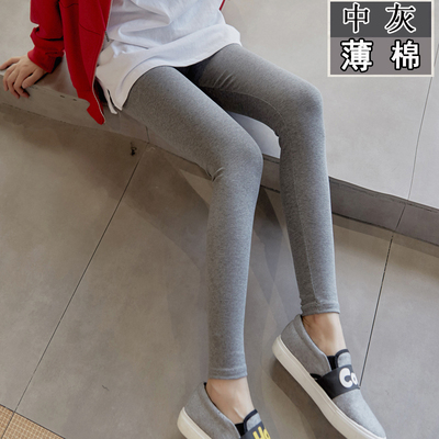 棉灰色打底裤女外穿薄款显瘦韩版2018新款秋季九分小脚秋裤女内穿