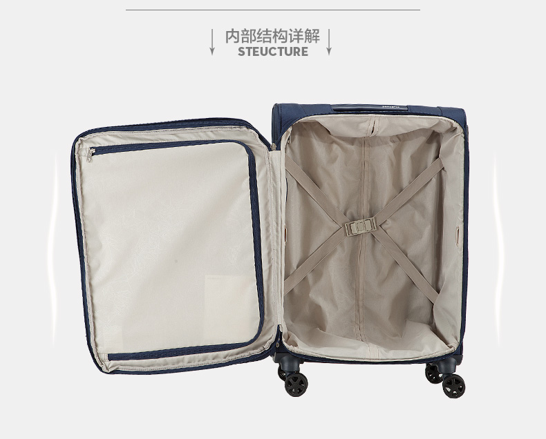 愛馬仕80萬皮帶 Samsonite 新秀麗萬向輪軟佈箱拉桿箱行李箱旅行箱24寸Dynamo 80D 愛馬仕皮帶