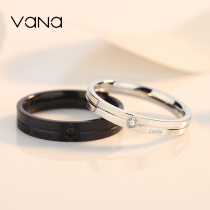 vana Sterling Silver Unisex Couple Pair of Rings Lightweight Minor Design Fashion Pair Birthday Gift for Girlfriend