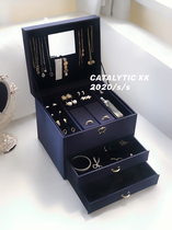 Korea Princess Multifunctional Multilayer Jewelry Box Jewelry Earrings Earrings Ring Jewelry Storage Box Simple Large Capacity