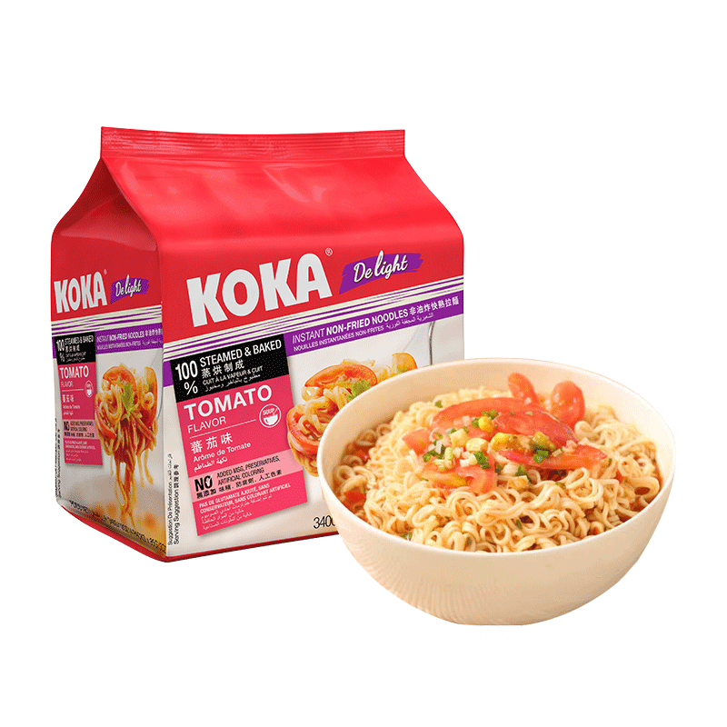 non-fried sinore imported koka bla pepper noodles tomato flavor chien soup qui-cooking instant noodles vegetarian instant noodles in s