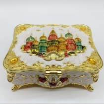 Jewelry box European antique creative retro fashion princess makeup popular jewelry storage box Russian gold castle