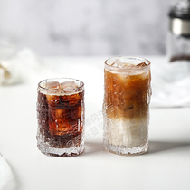 Mint life creative imitation tree pattern glass Cold drink cup iced coffee cup Juice cup Restaurant household glass water cup