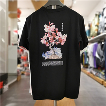 China Li Ning short-sleeved mens cherry blossom spot 2021 New York Fashion Week round neck loose trend t-shirt men AHSR630