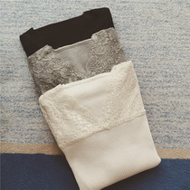 2018 autumn and winter Korean version of the lace bottoming shirt womens slim and thin long sleeve t-shirt womens short pullover sweater