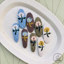 SHUNA Ming Chuanming mina perhonen fabric floret skip hairpin pair 花の颜