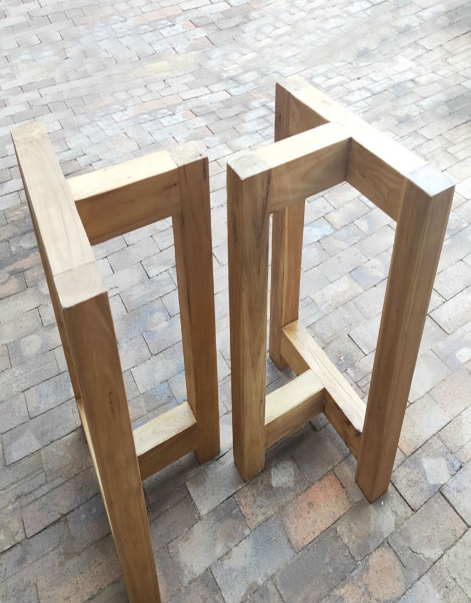 实木桌腿桌脚大板桌架餐桌腿木质脚工字架家用老榆木桌子架子支架