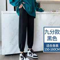 Sports Pants Women Ins Chaolax loose bunches 90% small subs 80% 150cm grey Thin Spring Autumn Thin panty pants