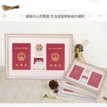 Couple photo frame couple registration marriage certificate certificate creative photo frame table hanging wall protection display storage collection