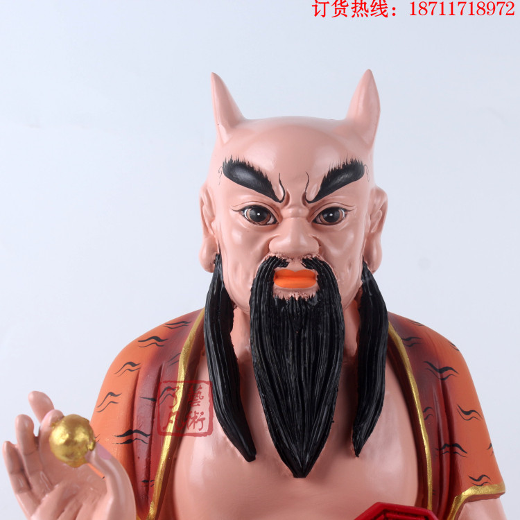 新品盘古神像 盘古像 玻璃钢 树脂16寸盘古大帝神像手工彩绘摆件